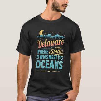 Delaware USA State America Travel Delawarean Dover T Shirt