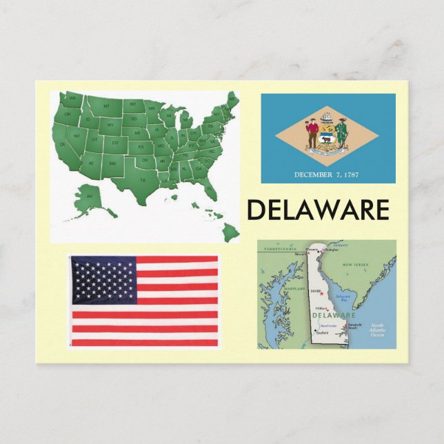 Delaware, USA Vykort (Framsida)