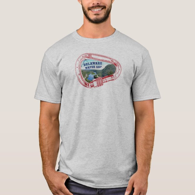 Delaware Vatten Gap-klätterkarabiner T Shirt (Framsida)