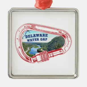 Delaware Vatten gap klätterkassör Julgransprydnad Metall