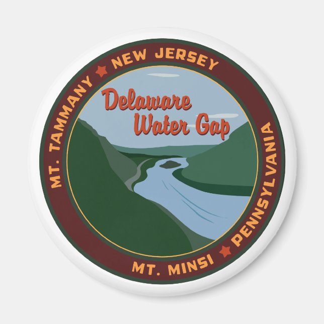 Delaware Vatten Gap - Magnet (Framsidan)