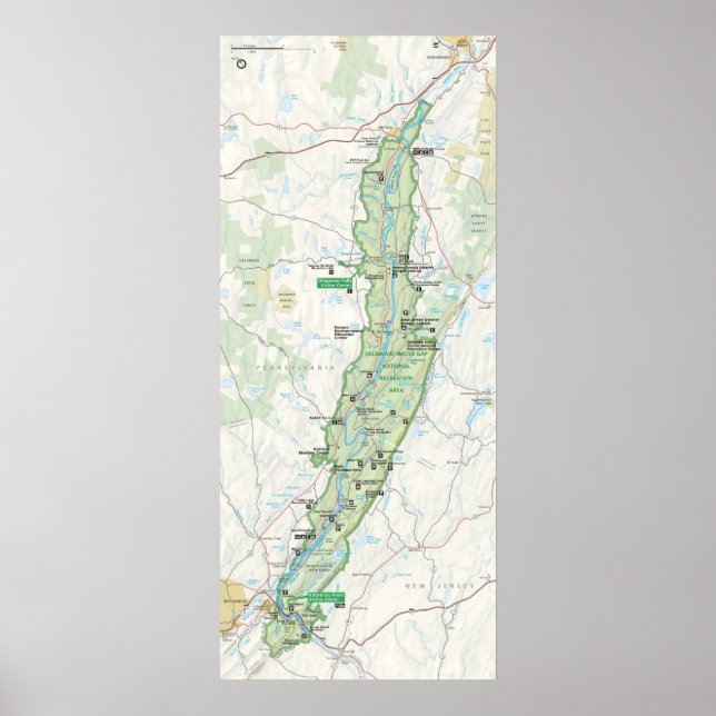 Delaware Vatten Gap National Recretion Area Poster (Framsidan)