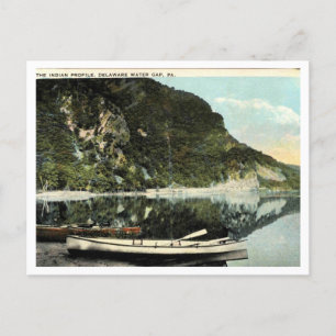 Delaware Vatten Gap, The Indian Profile 1924 Vykort
