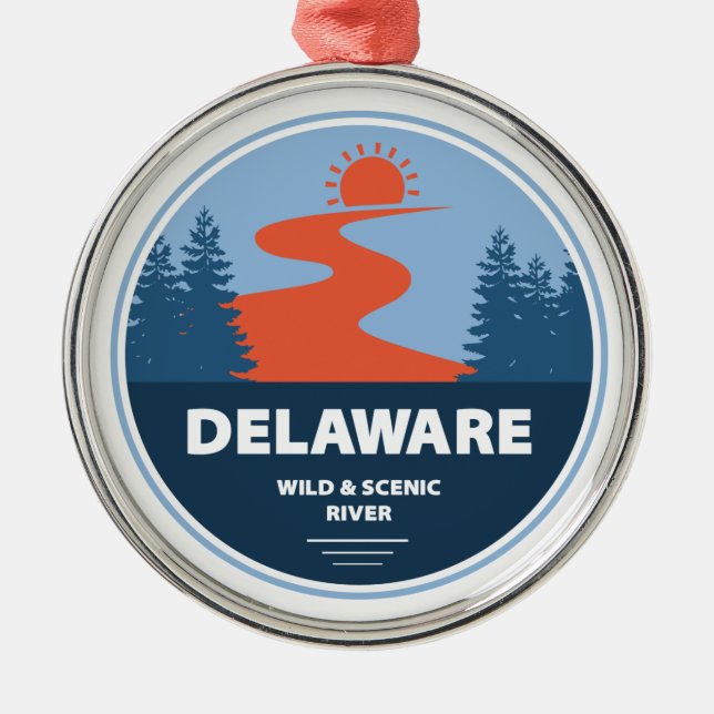 Delaware Vild och Scenfloden Julgransprydnad Metall (Framsidan)