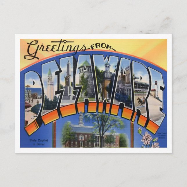 Delaware Vintage Big Brev vykort (Framsida)