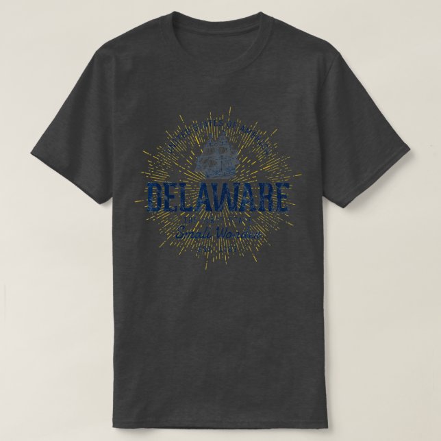 Delaware-Vintagen Retro Delaware T Shirt (Design framsida)