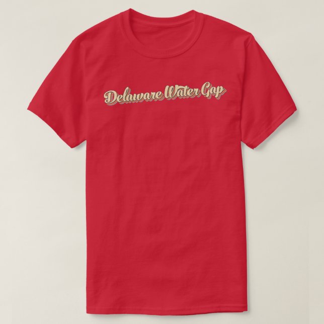Delaware Water Gap T Retro Art Baseball Font Vinta Shirt (Design framsida)