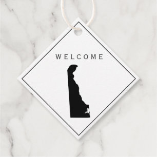 Delaware Welcome Bag Gift Märkre för Bröllop Helg Gåvor Etiketter