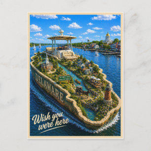 Delaware Wish You Were Here Statserie Vykort