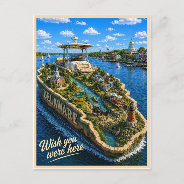 Delaware | Wish You Were Here | Statserie Vykort (Framsida)