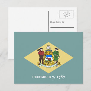 Delawarean Flagga, Flagga Delaware Vykort