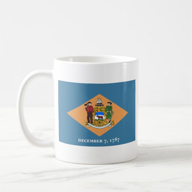 Delawarean flagga + Kartamugg Kaffemugg (Vänster)