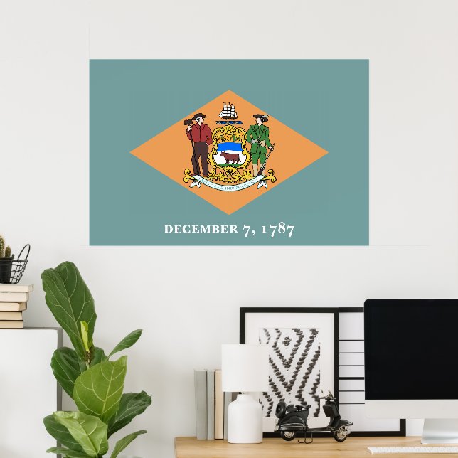 Delawareflagga Poster (Hemmakontoret)