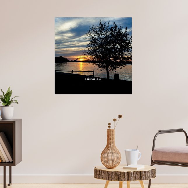 Delawarefloden, naturskön fotografi, poster (Vardagsrum 3)