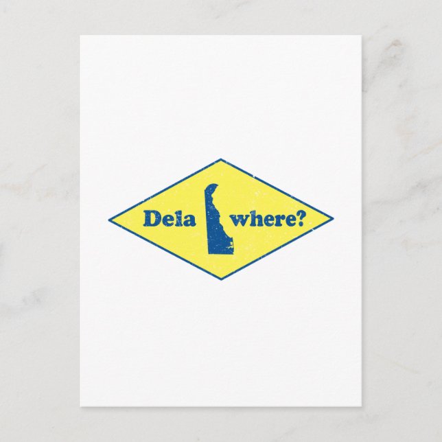 Delawhere? Vintage Delaware Vykort (Framsida)