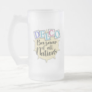 Delco bazaar från alla nationer frostat ölglas