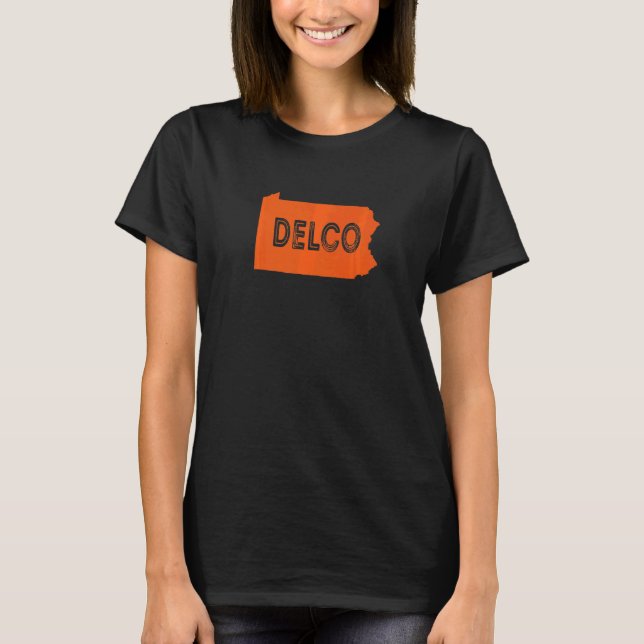 Delco County Pennsylvania Philadelphia Fläkt T Shirt (Framsida)