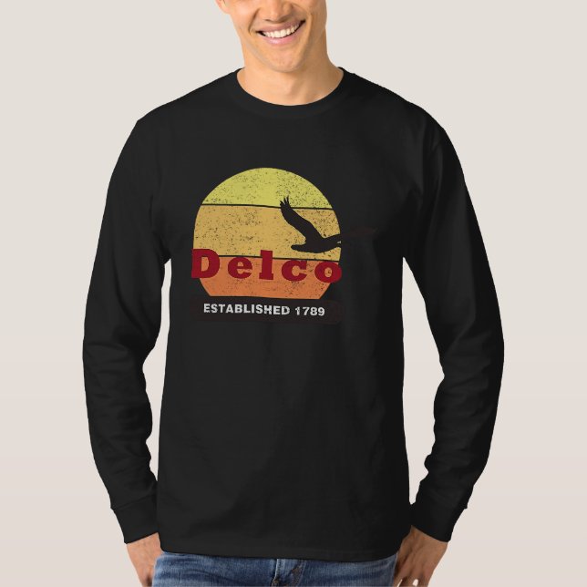 Delco Est 1789 Goose Distressed T Shirt (Framsida)