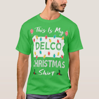 Delco julklandet Julafton Ljus Pennsylvania Fa T Shirt