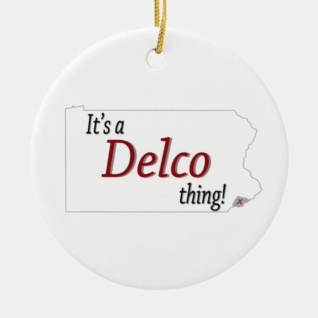 Delco sak (R) Julgransprydnad Keramik (Framsidan)