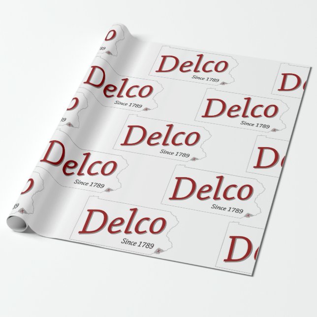 Delco sedan 1789 rödsvart och grått presentpapper (Utrullad)
