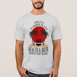Delco Sommarplaner Beach och Beer längs kusten T Shirt