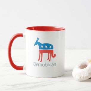 Deldemokrat. Delrepublikanska. Demoblican Mugg