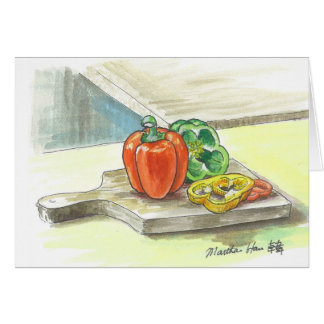 Delectable bellpeppers hälsningskort