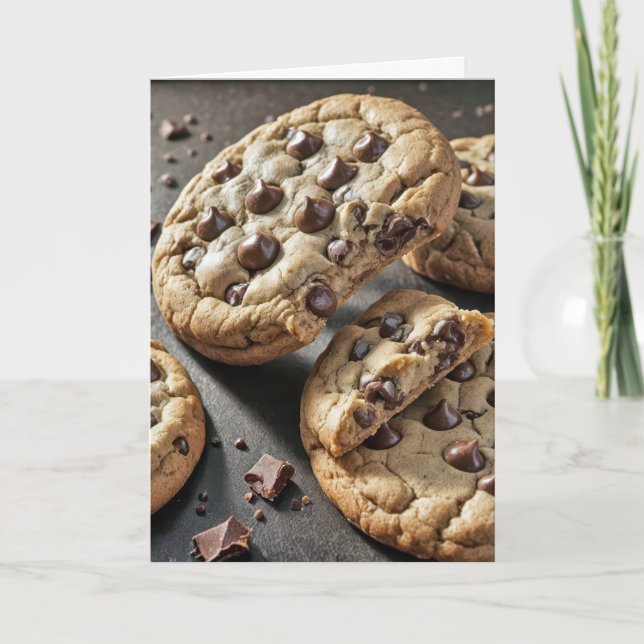 Delectable Birthday Chocolate Chip Cookies Kort (Framsida)