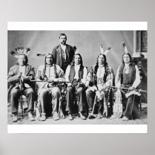 Delegationen av cheferna för Sioux, ledd av Red Cl Poster