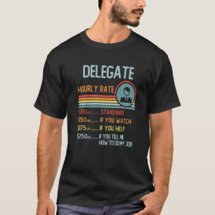 Delegera titel Premi för tidrapport för T-Shirt Re