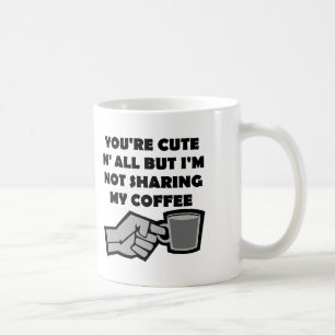 Deler Inte Mitt Kaffe Rolig Mugg eller Resemugg