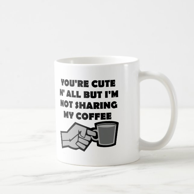 Deler Inte Mitt Kaffe Rolig Mugg eller Resemugg (Höger)