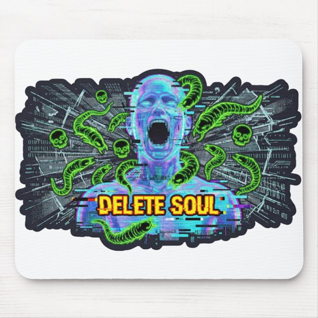 Delete Soul – Cyberpunk Glitch Horror Musmatta (Framsidan)