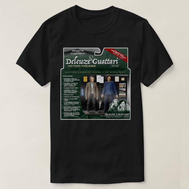 Deleuze amp Guattari Action Figur 2Pack T Shirt (Design framsida)