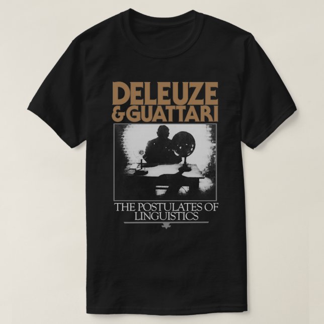 Deleuze och Guattari A Thousand Plateaus T Shirt (Design framsida)