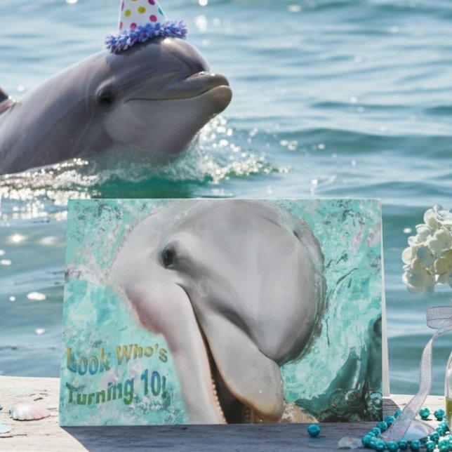 Delfin 10-årsfirande kort (Skapare uppladdad)
