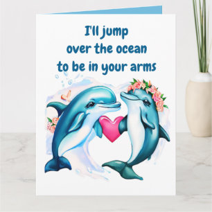 Delfin Alla hjärtans dag-kort Kort