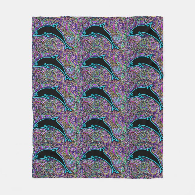 Delfin Art Design    Fleecefilt (Framsidan)