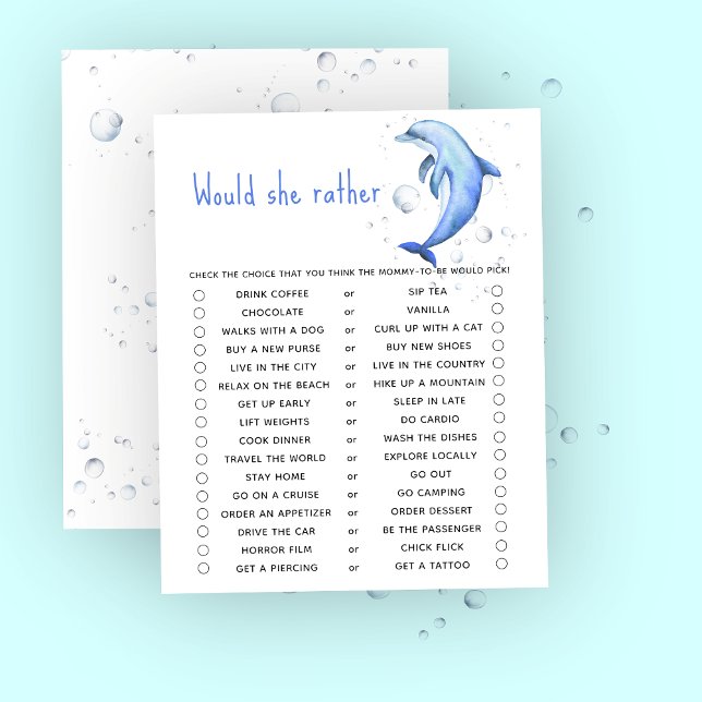 Delfin baby shower Gillar hon spel (Skapare uppladdad)