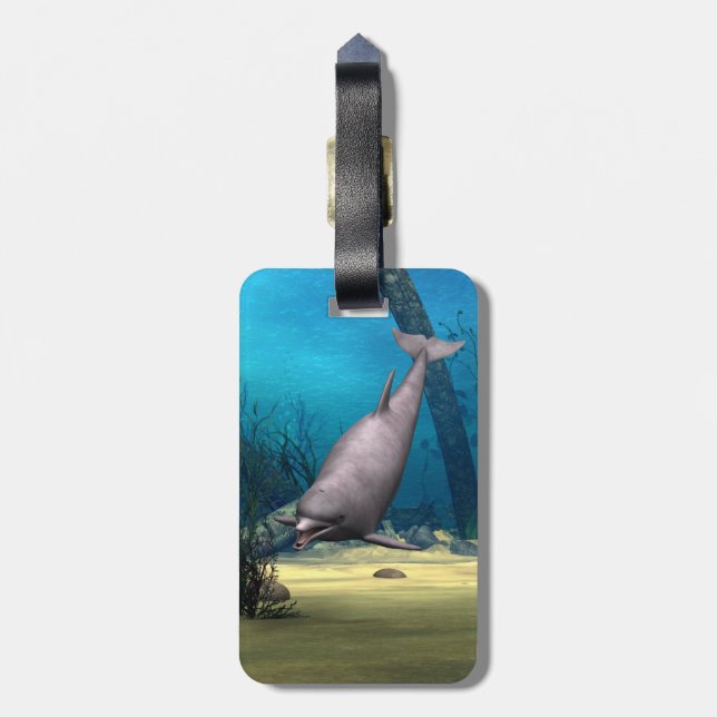 Delfin Bagagebricka (Baksidan Lodrät)