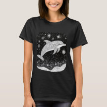 Delfin bei Nacht unter magischem Sternenhimmel