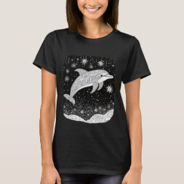 Delfin bei Nacht unter magischem Sternenhimmel T Shirt