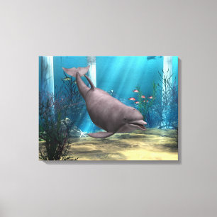 Delfin Canvastryck