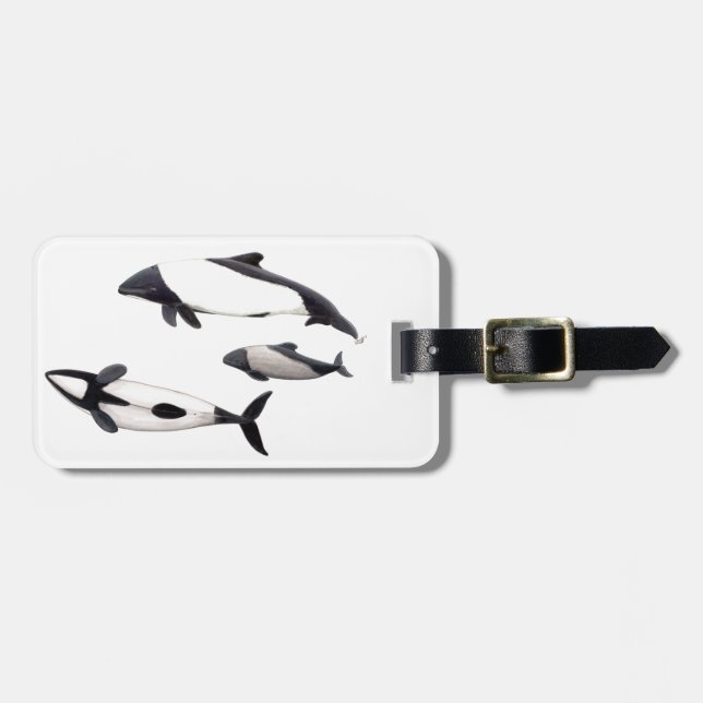 Delfin de Commerson Bagagebricka (Horisontell Framsida)