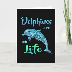 Delfin Delfiner Ocean Hav Fisk Djur Roligt Present Kort