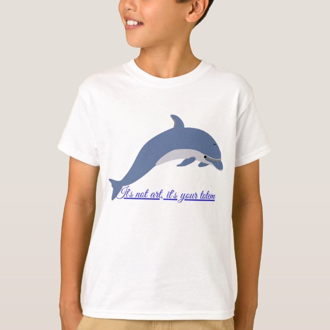 Delfin divertido en alta mar t shirt (Framsida)