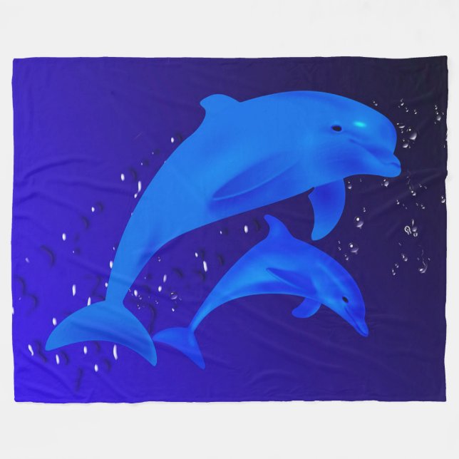 Delfin Fleecefilt (Framsidan (Horisontell))