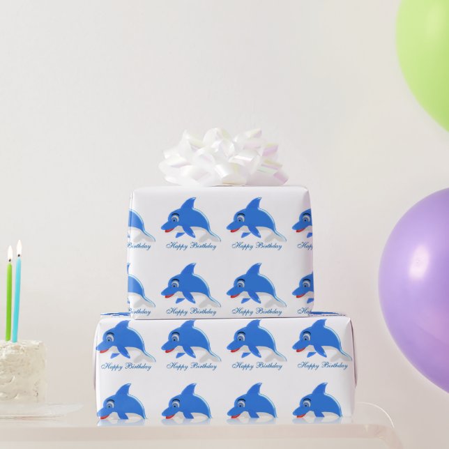 Delfin Födelsedag Presentpapper (Festgåvor)