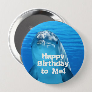 Delfin Glad födelsedag till mig Pin Knapp